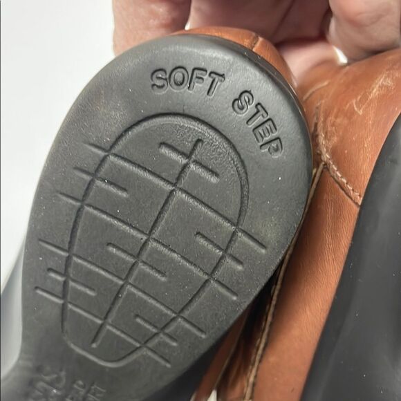 SAS Mary Janes Brown EZ Strap Leather Walking Shoes - Picture 7 of 8